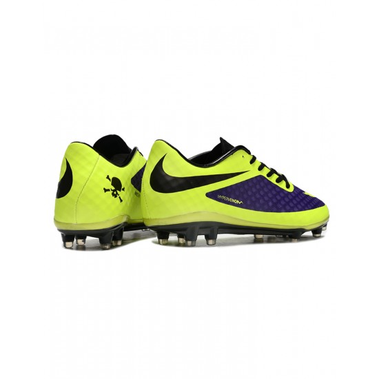 Nike Hypervenom Phantom I Firm Ground Men Yellow Purple Football Shoes