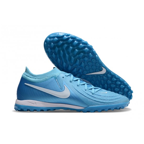 Nike Phantom GX II Elite Turf Men Blue White Football Shoes