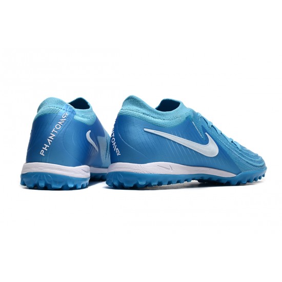 Nike Phantom GX II Elite Turf Men Blue White Football Shoes