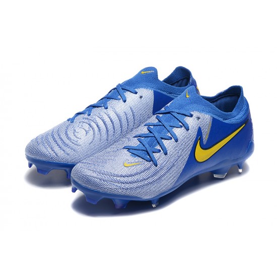 Nike Phantom Luna Elite Firm Ground Men Blue Grey Football Shoes