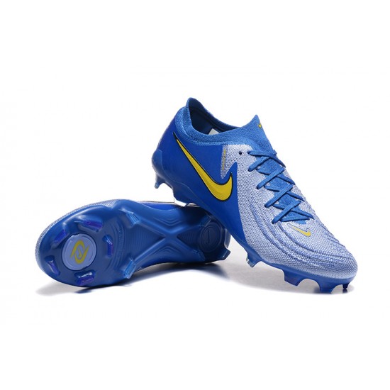 Nike Phantom Luna Elite Firm Ground Men Blue Grey Football Shoes