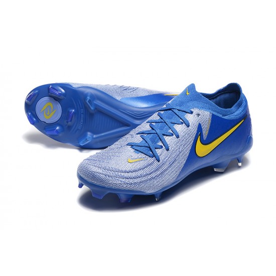 Nike Phantom Luna Elite Firm Ground Men Blue Grey Football Shoes