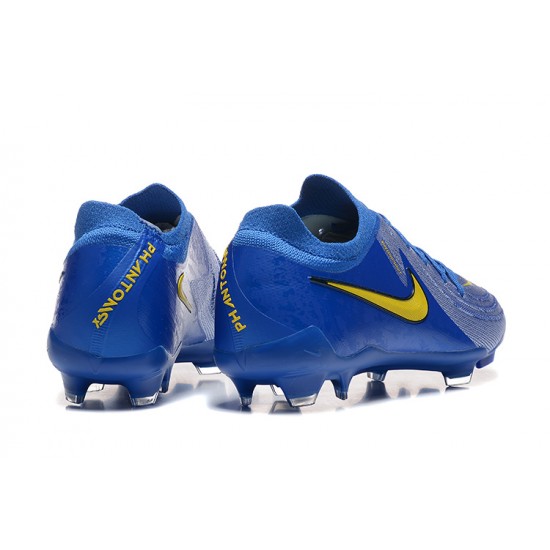 Nike Phantom Luna Elite Firm Ground Men Blue Grey Football Shoes