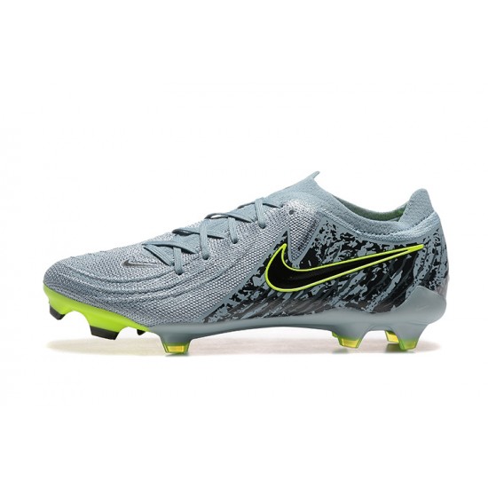 Nike Phantom Luna Elite Firm Ground Men Grey Yellow Football Shoes