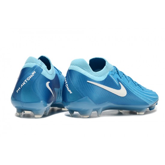 Nike Phantom Luna Elite Firm Ground Unisex Blue White Football Shoes