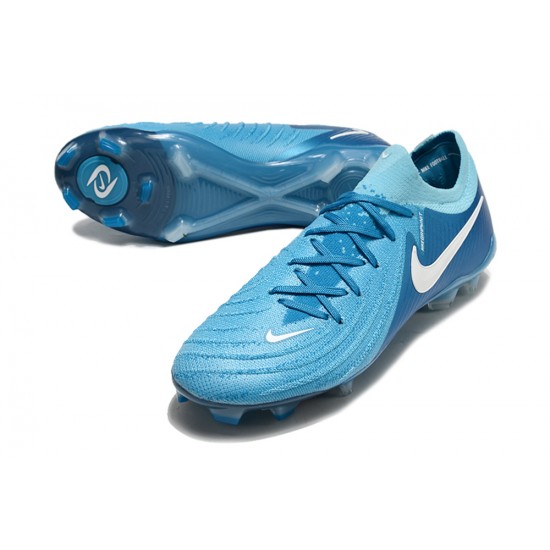 Nike Phantom Luna Elite Firm Ground Unisex Blue White Football Shoes