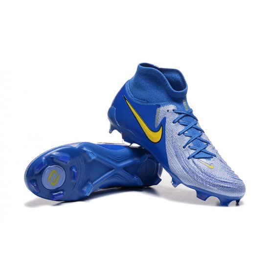 Nike Phantom Luna Elite NU Firm Ground Men Blue Yellow Football Shoes