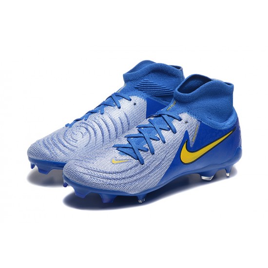 Nike Phantom Luna Elite NU Firm Ground Men Blue Yellow Football Shoes