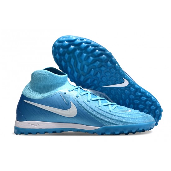 Nike Phantom Luna Elite Turf Men Blue White Football Shoes