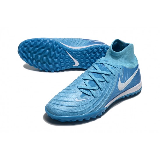 Nike Phantom Luna Elite Turf Men Blue White Football Shoes