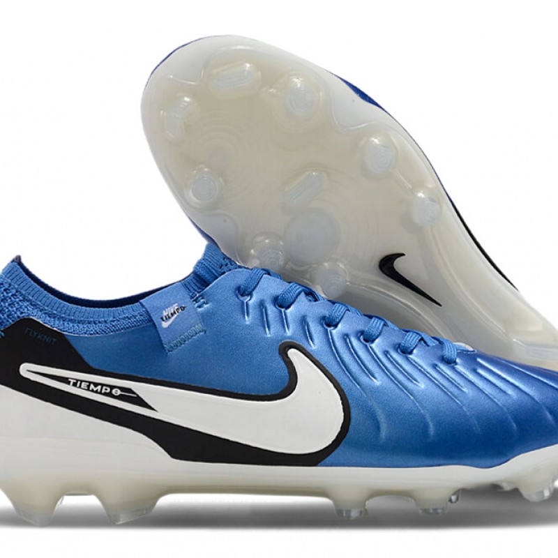 Nike Tiempo Legend 10 Elite Firm Ground Unisex Blue White Football Shoes