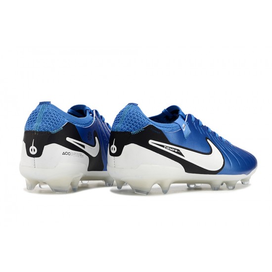 Nike Tiempo Legend 10 Elite Firm Ground Unisex Blue White Football Shoes