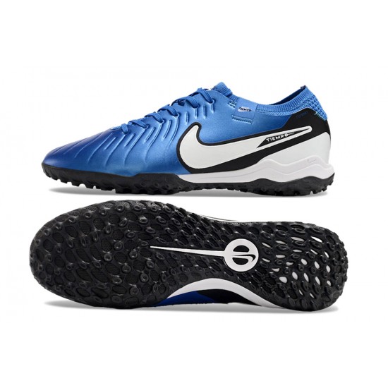 Nike Tiempo Legend 10 Elite Turf Unisex Blue Black Football Shoes