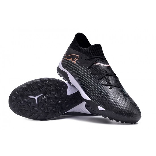 Puma Future 7 Ultimate Turf Men Black White Football Shoes