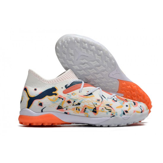 Puma Future 7 Ultimate Turf White Orange Football Shoes