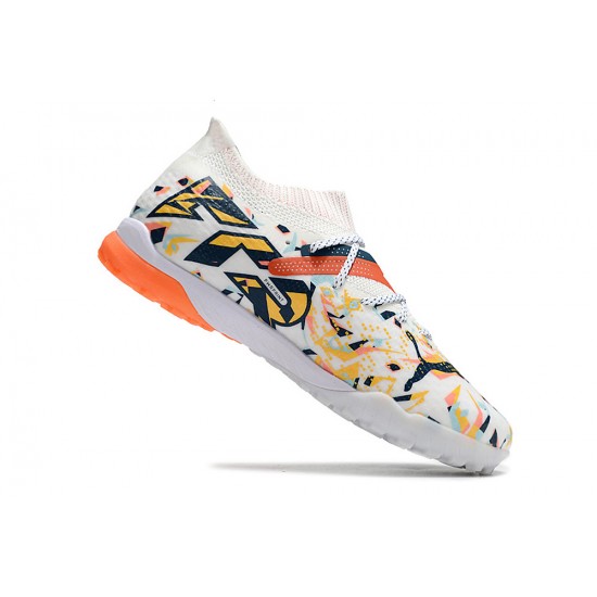 Puma Future 7 Ultimate Turf White Orange Football Shoes