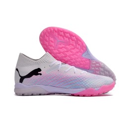 Puma Future 7 Ultimate Turf Men White Pink Football Shoes