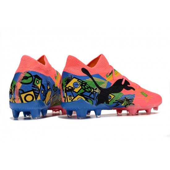 Puma Future Firm Ground Men Red Blue Football Shoes