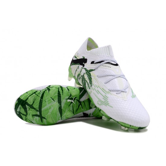 Puma Future Firm Ground Men White Green Football Shoes