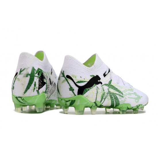 Puma Future Firm Ground Men White Green Football Shoes