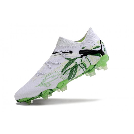 Puma Future Firm Ground Men White Green Football Shoes