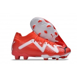 Puma Future Firm Ground Men Red White Football Shoes