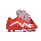 Puma Future Firm Ground Men Red White Football Shoes