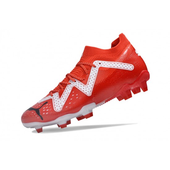 Puma Future Firm Ground Men Red White Football Shoes