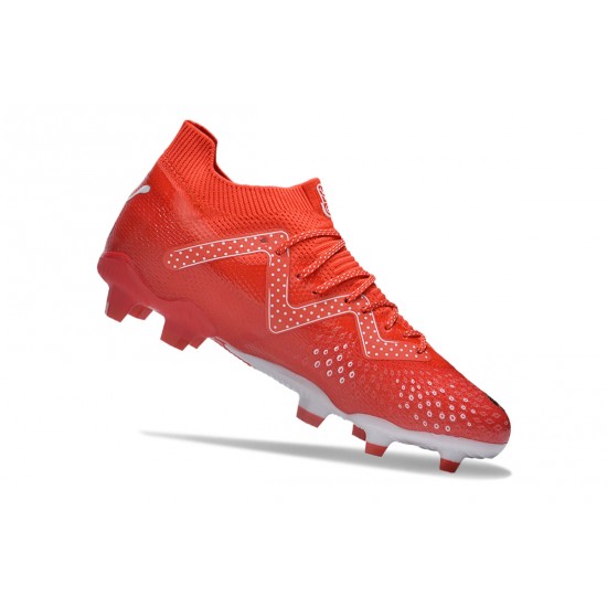 Puma Future Firm Ground Men Red White Football Shoes