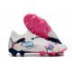 Puma Future Firm Ground Men White and Pink Football Shoes