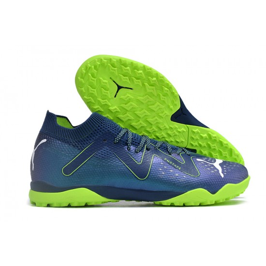 Puma Future X Powercat Turf Men Blue Green Football Shoes