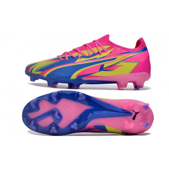 Puma Ultra Ultimate Firm Ground Men Pink Blue Football Shoes