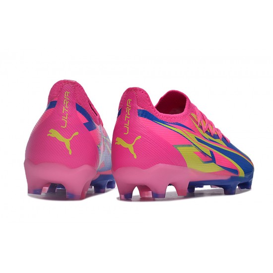 Puma Ultra Ultimate Firm Ground Men Pink Blue Football Shoes