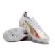 Puma Ultra Ultimate Firm Ground Men White and Gold Football Shoes