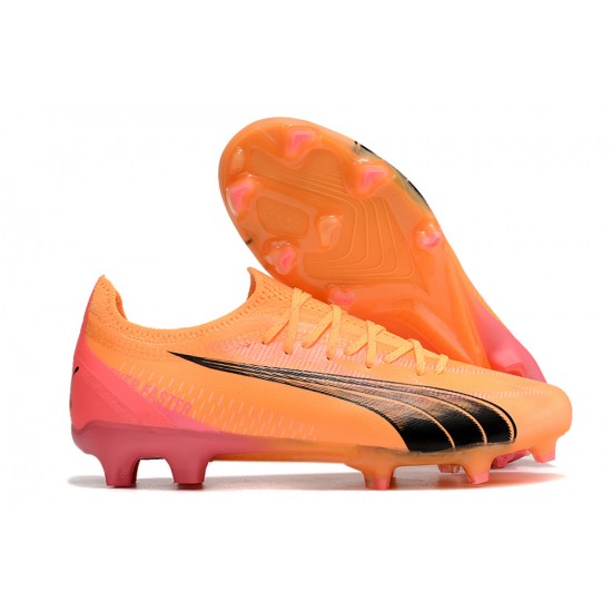 Puma Ultra Ultimate Firm Ground Men Orange Black Football Shoes