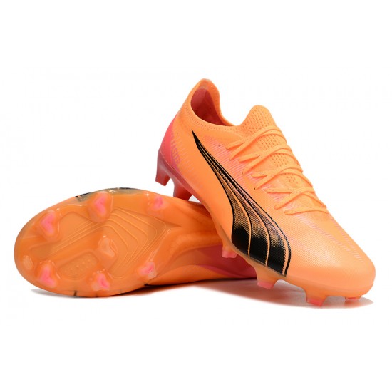 Puma Ultra Ultimate Firm Ground Men Orange Black Football Shoes