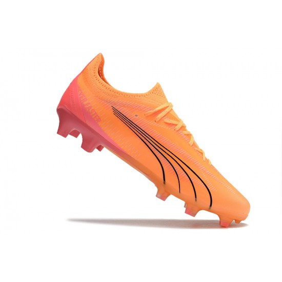 Puma Ultra Ultimate Firm Ground Men Orange Black Football Shoes