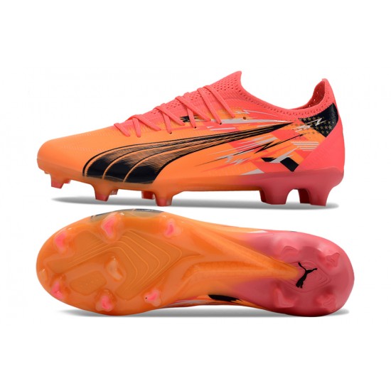 Puma Ultra Ultimate Firm Ground Men Orange Pink Football Shoes