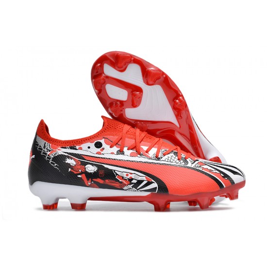 Puma Ultra Ultimate Firm Ground Men Red Black Football Shoes