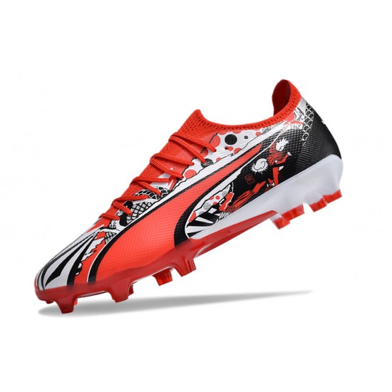 Puma Ultra Ultimate Firm Ground Men Red Black Football Shoes