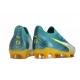 Puma Ultra Ultimate Firm Ground Men Teal Yellow Football Shoes