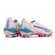 Puma Ultra Ultimate Firm Ground Men White and Blue Football Shoes