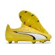 Puma Ultra Ultimate Firm Ground Men Yellow White Football Shoes