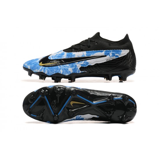 Nike Phantom GX Elite FG Grey Black Ltblue Low Football Boots & Shoes