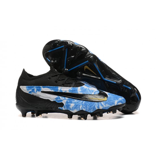 Nike Phantom GX Elite FG Grey Black Ltblue Low Football Boots & Shoes