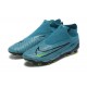 Nike Phantom GX Elite FG High Top Football Boots & Shoes Deep Blue Black