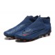 Nike Phantom GX Elite FG High Top Football Boots & Shoes Deep Blue Black Orange