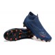 Nike Phantom GX Elite FG High Top Football Boots & Shoes Deep Blue Black Orange