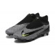 Nike Phantom GX Elite FG High Top Football Boots & Shoes Grey Black Yellow