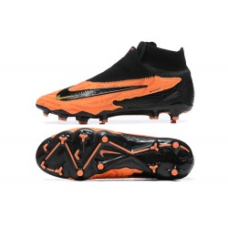 Nike Phantom GX Elite FG High Top Football Boots & Shoes Orange Black 